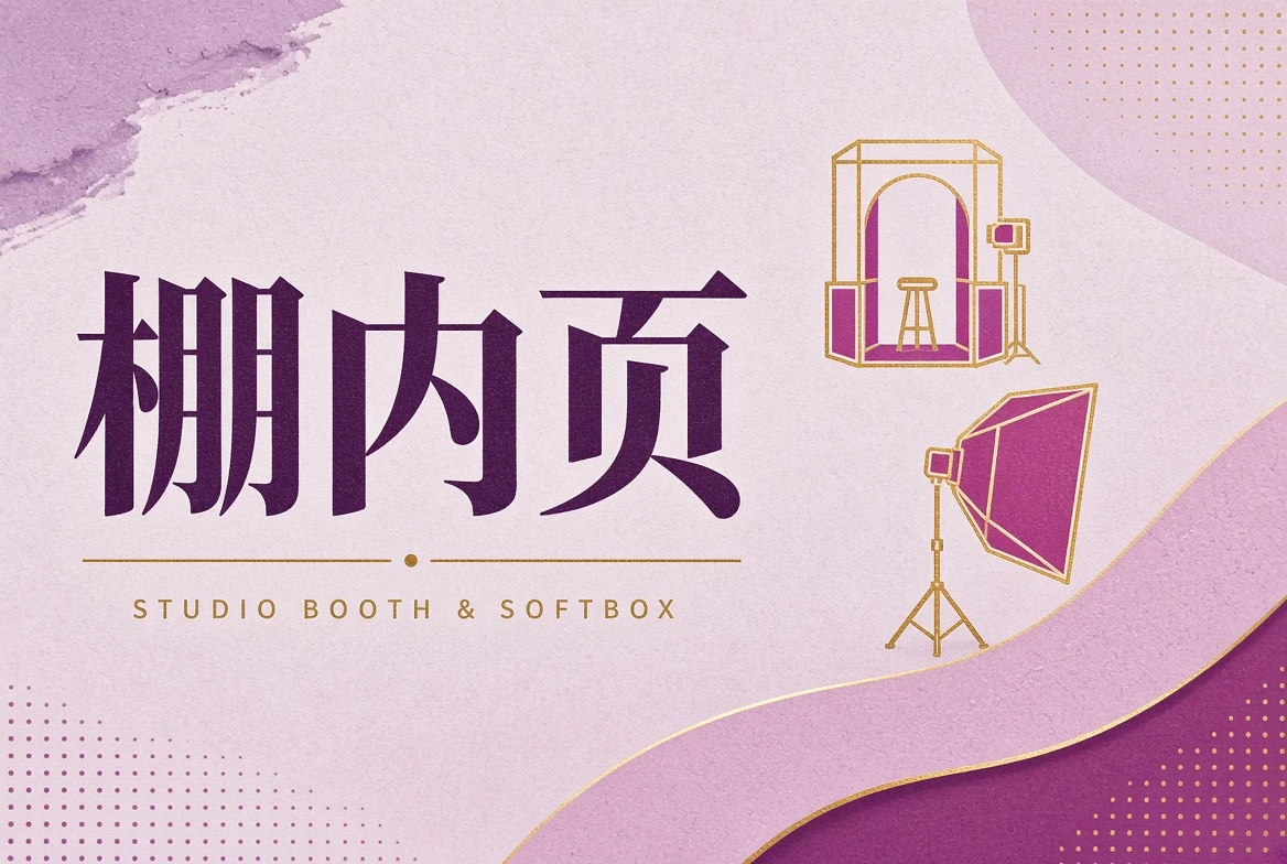 棚内页布光与造型观察